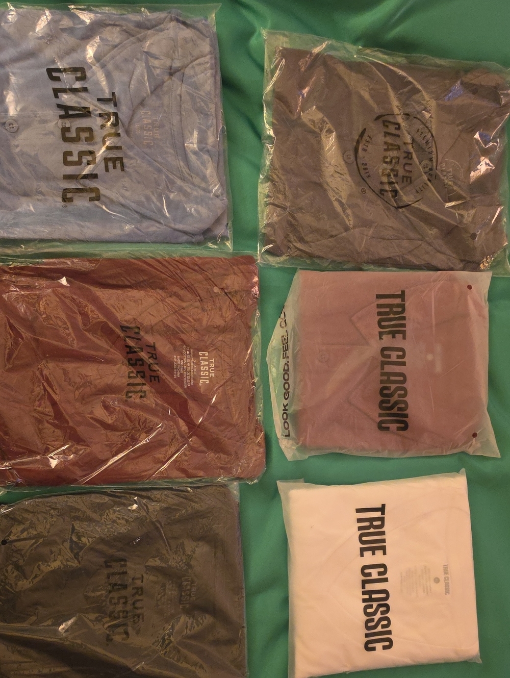 True Classic Tshirt (4pack)XXL,XL,L,M,S